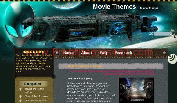 Free Online Movies Black Web2.0 WordPress Theme