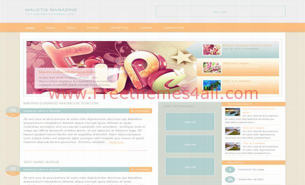 Free Business Blue Orange WordPress Theme