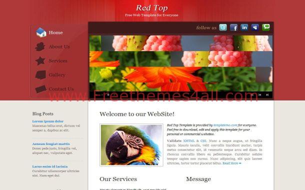 Free HTML Red Gray Business CSS Website Template