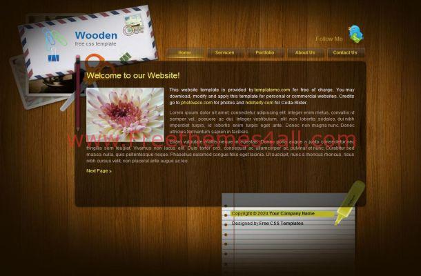 Free Wooden Business CSS HTML Website Template