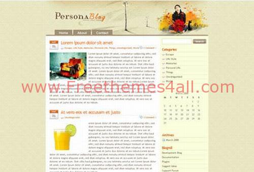 Free WordPress Fox Yellow Web2.0 Theme Template