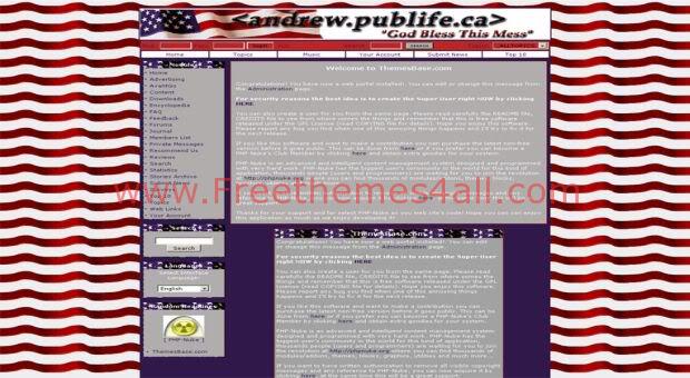 Free phpnuke USA Website Web2.0 Theme Template