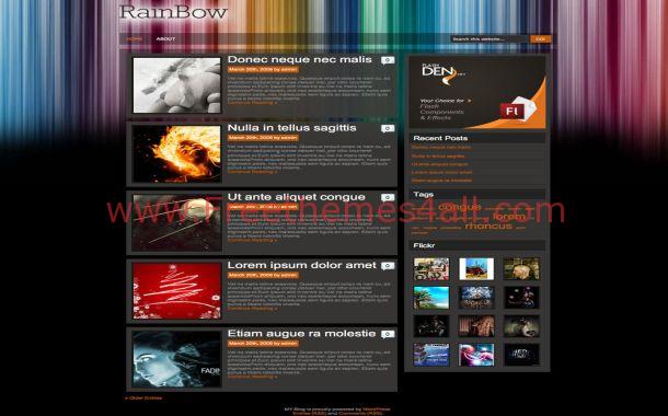 Free Abstract Rainbow WordPress Theme Template
