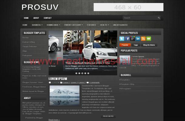 Abstract Cars Blogger Theme