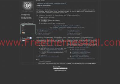 Free Joomla Dark Black Brown Web2.0 Theme Template