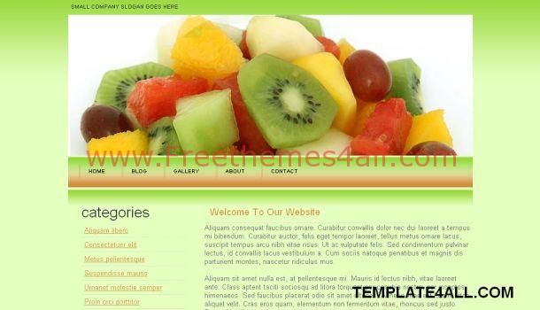 Kiwi Green Food CSS Website Template