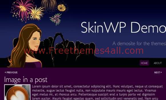 Free Dark Purple Blue Magazine WordPress Theme
