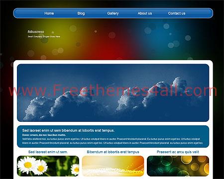 Free Abstract Blue Black Website Template