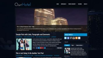 Our Hotel Dark Free Travel Blogger Template